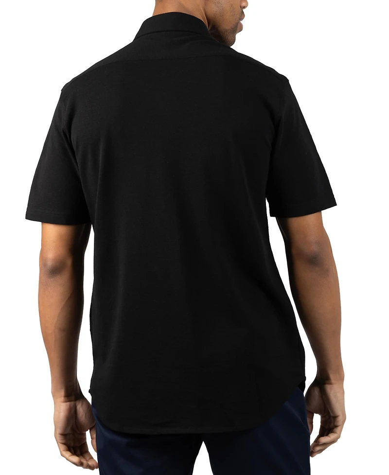 Tailorbyrd Men's Slub Pique Short Sleeve Shirt