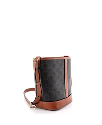 Pre-Owned Celine Small Bucket Bag Triomphe Coated Canvas