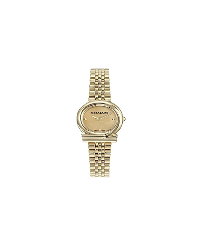 Ferragamo Women's Gold Stainless Steel Bracelet Watch, 23mm
