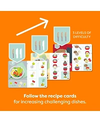 Haba Creative Play Meal Kit Playset: Play Food for Kids Kitchen with Wooden and Fabric Ingredients and Recipe Cards, 80+ Toy Kitchen Accessories for 3