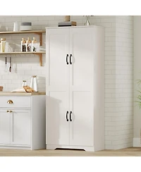gaomon Tall Kitchen Pantry Cabinet, 60 in Storage Cabinet with 2 Doors and Adjustable Shelves, Freestanding Large Utility Storage Cupboard