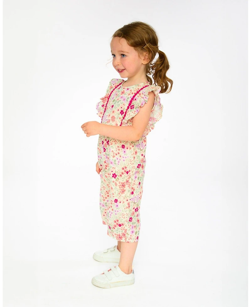 Deux par Deux Little Girls Muslin Jumpsuit