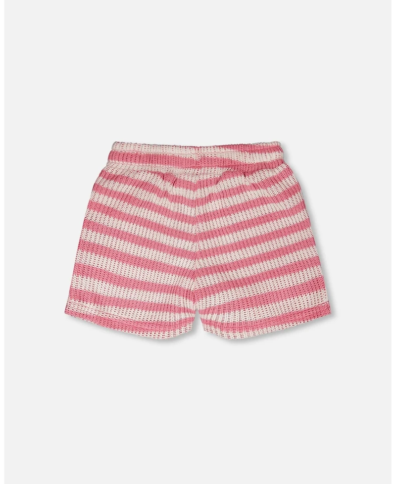 Deux par Deux Little Girls Striped Shorts