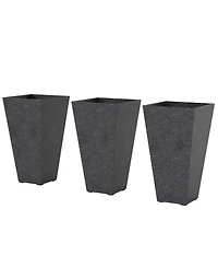 Outsunny 28" Tall Planters, Set of 3 Tape Outdoor