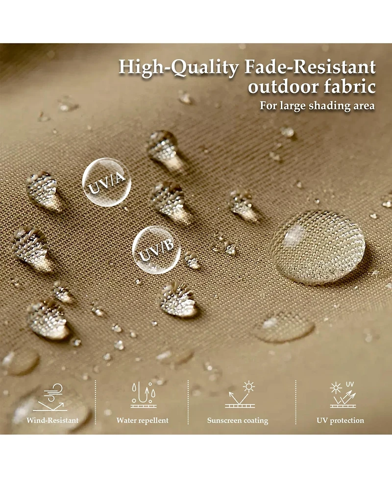 Homsee Large Double Sided Umbrella Outdoor Patio with Base and Sand Bag