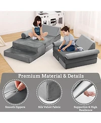 Modular Kids Couch 13PCS Nugget Couch,Toddler Couch for Creative Boys Girls, Convertible Nugget Couch Kids Modular Play Couch, Kids Sofa for Playroom