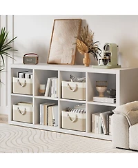 Sugift Fabric Storage Bins with Rope Handles Set of 4