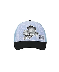 Sonic the Hedgehog Boys Woven Character Patch Youth Blue and Black Traditional Adjustable Hat