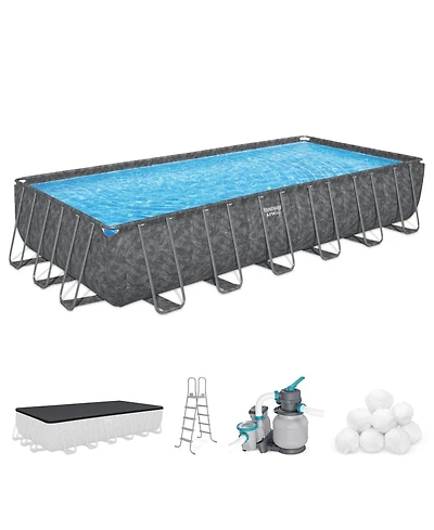 Bestway Apx 365 Rectangular Above Ground Swimming Pool Set