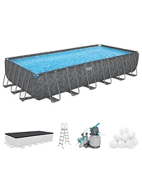 Bestway Apx 365 Rectangular Above Ground Swimming Pool Set