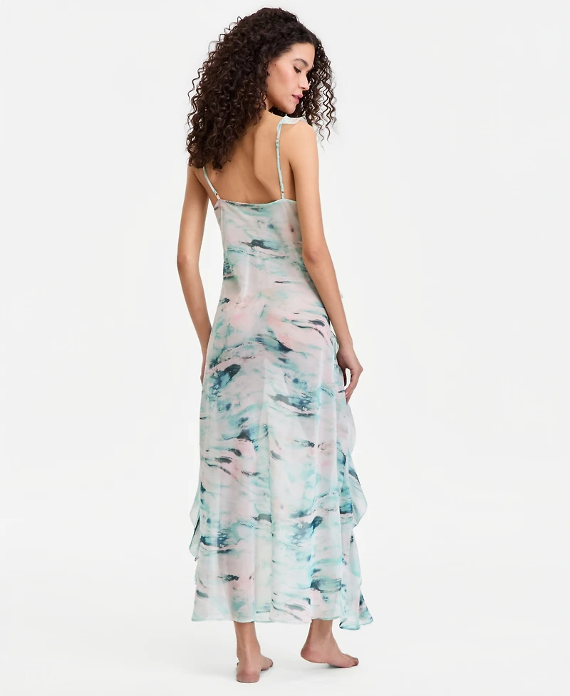 I.n.c International Concepts Women's Flutter Chiffon Nightgown, Macy's Exclusive