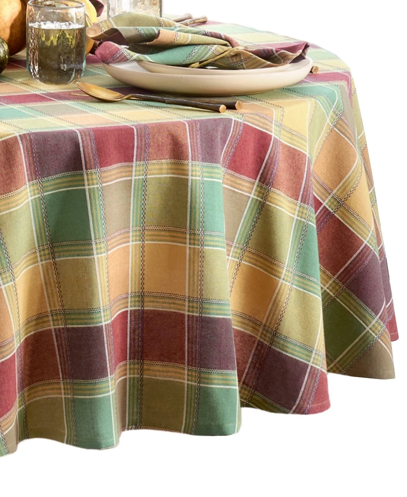 Elrene Autumn Acres Plaid Tablecloth