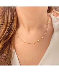 The Lovery Pearl Bead Chain Necklace 14K Gold
