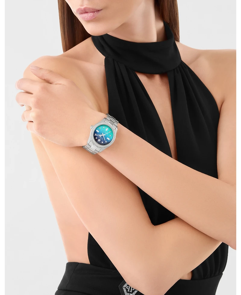 Philipp Plein Women's Queen Silver Stainless Steel Bracelet Watch, 36mm