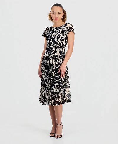 Robbie Bee Petite Tie-Front Midi Dress