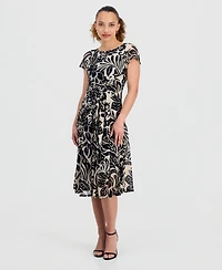 Robbie Bee Petite Tie-Front Midi Dress