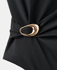 Mango Women's Gathered Detail Asymmetrical Swimsuit