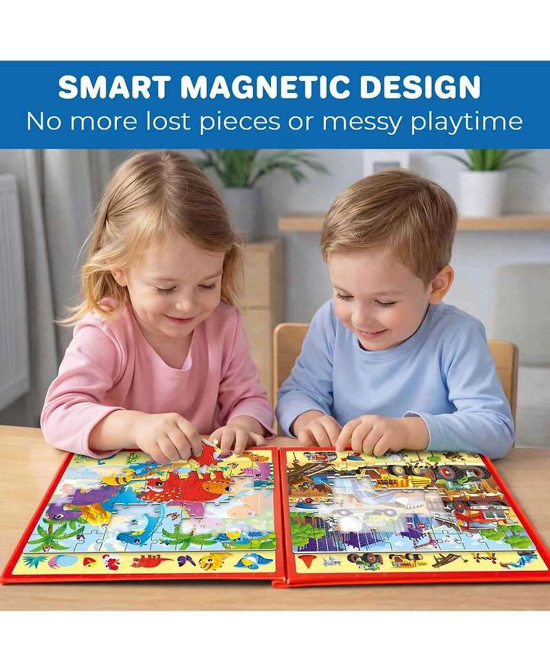 Quokka Magnetic Puzzles for Toddlers 3-5 – Search and Find 2 Pack, 60 Pieces Each