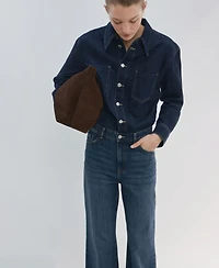 Mango Women's Buttons Denim Jumpsuit