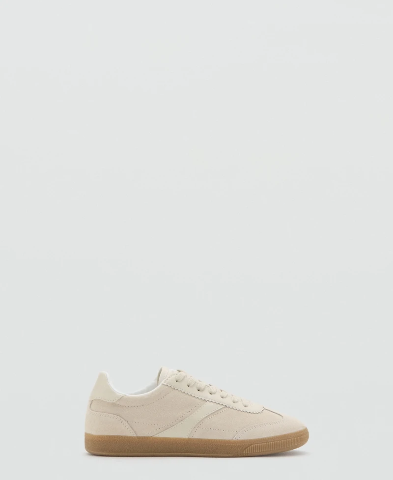 Mango Women's Leather Mixed Sneakers