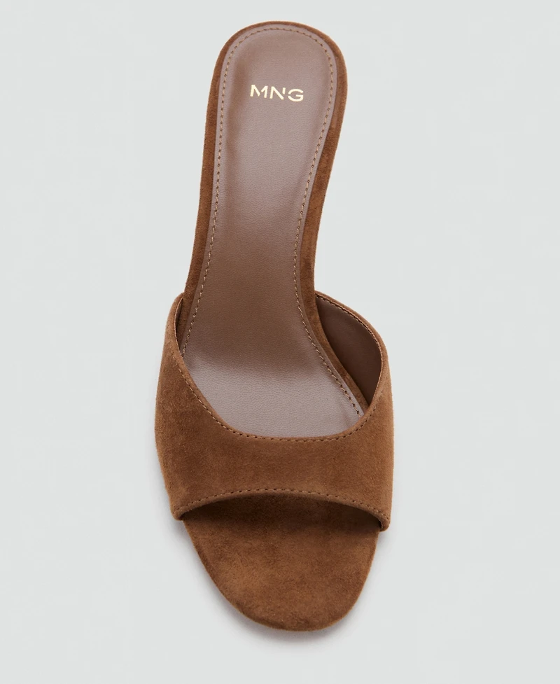 Mango Women's Suede Funnel-Heel Sandals