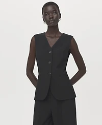 Mango Women's Pinstripe Suit-Style Jumpsuit