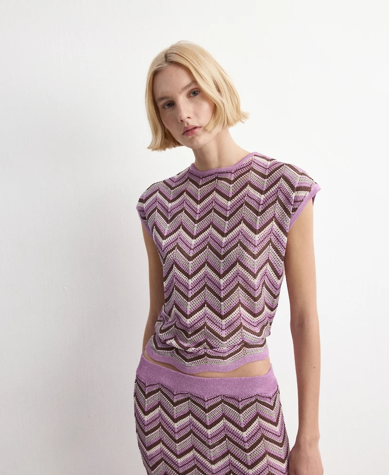 Mango Women's Flared Knitted Skirt