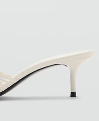 Mango Women's Straps Heeled Sandals