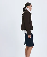 Mango Women's Contrasting Collar Denim Barn Jacket