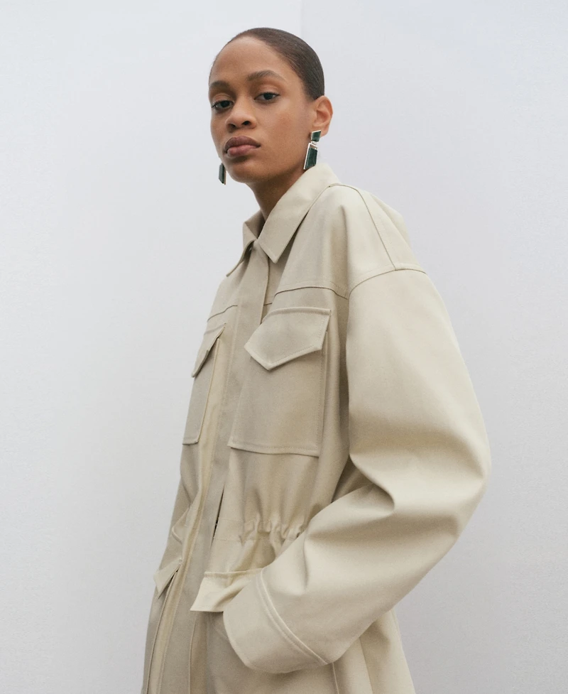 Mango Women's Pockets Oversized Parka