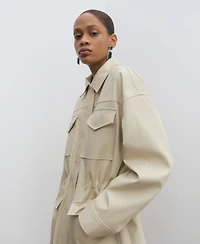 Mango Women's Pockets Oversized Parka