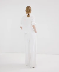 Mango Women's Pocket Cultivated Pearl Shirt