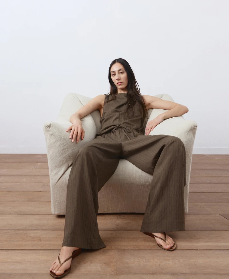 Mango Women's Straight Striped Pants