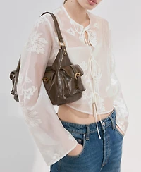 Mango Women's Floral Embroidery Lyocell Blouse