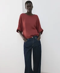 Mango Women's Three-Quarter-Sleeve Blouse