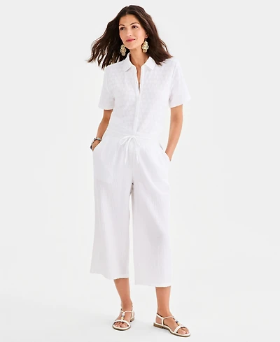 Style & Co Women's Cotton Gauze Pull-On Capri Pants, Macy's Exclusive
