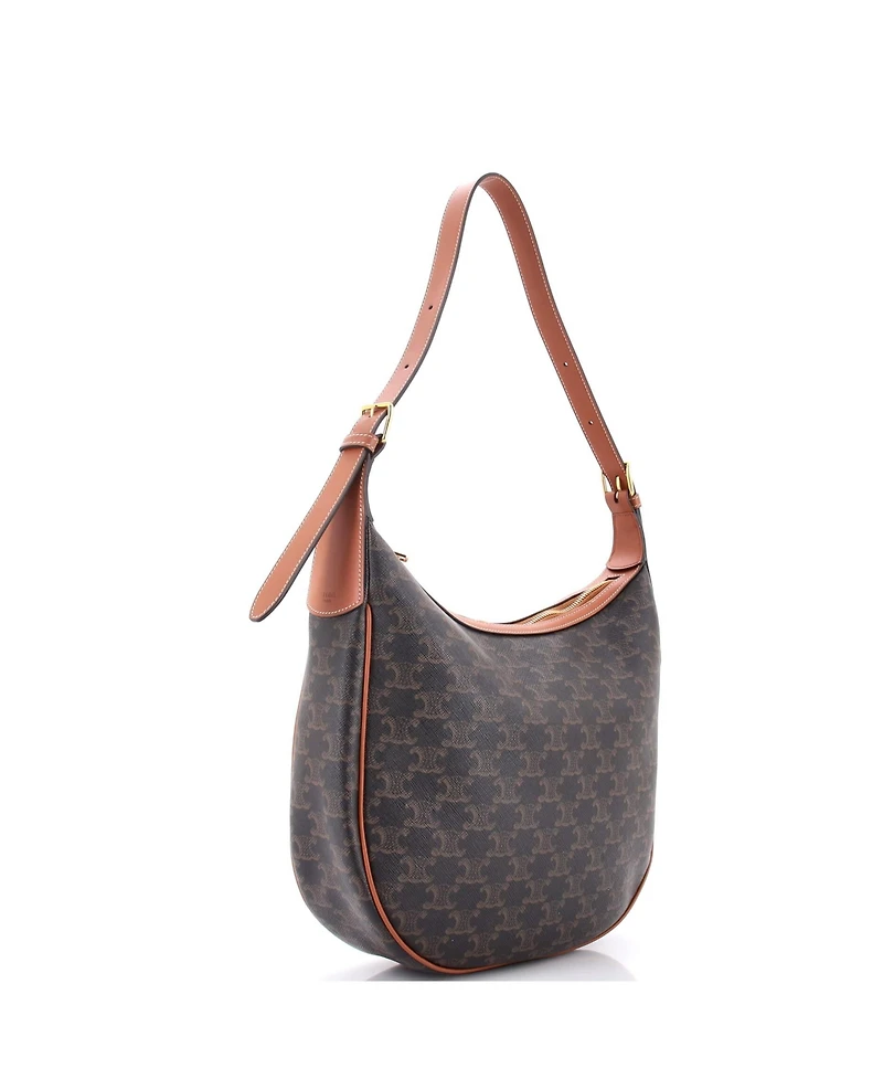 Pre-Owned Celine Medium Heloise Bag Triomphe Coated Canvas