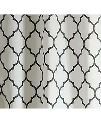 Kate Aurora Extra Long Fallon 2 Piece Sheer Lattice Design Grommet Top Window Curtain Panels - 112 in.