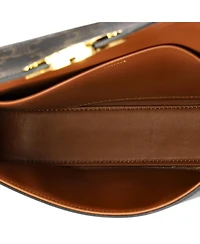 Pre-Owned Celine Small Triomphe Chain Shoulder Bag Triomphe Coated Canvas