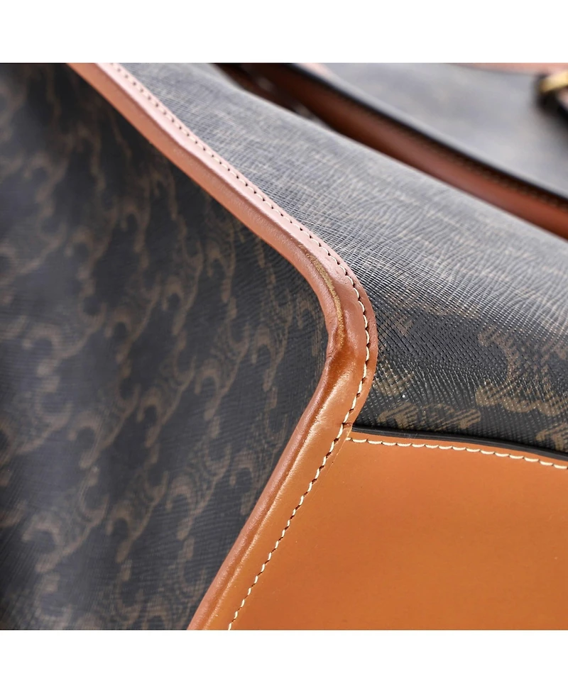 Pre-Owned Celine Horizontal Cabas Tote Triomphe Coated Canvas