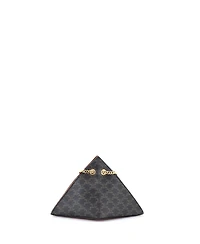 Pre-Owned Celine Pyramid Chain Shoulder Bag Triomphe Coated Canvas
