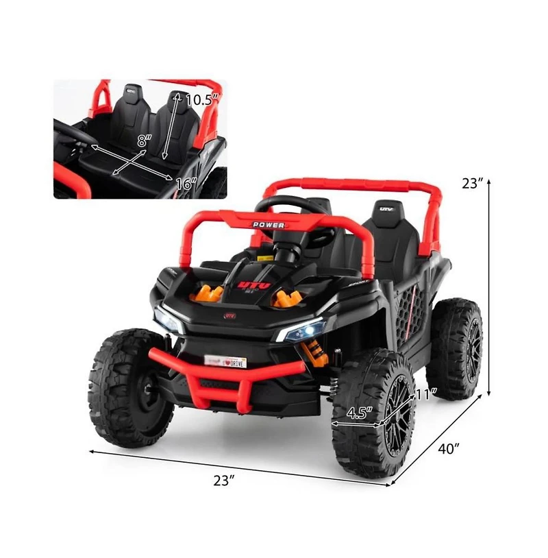 Hongge 12V Kids Ride on Truck Off-Road Utv with Parental Remote and Lights