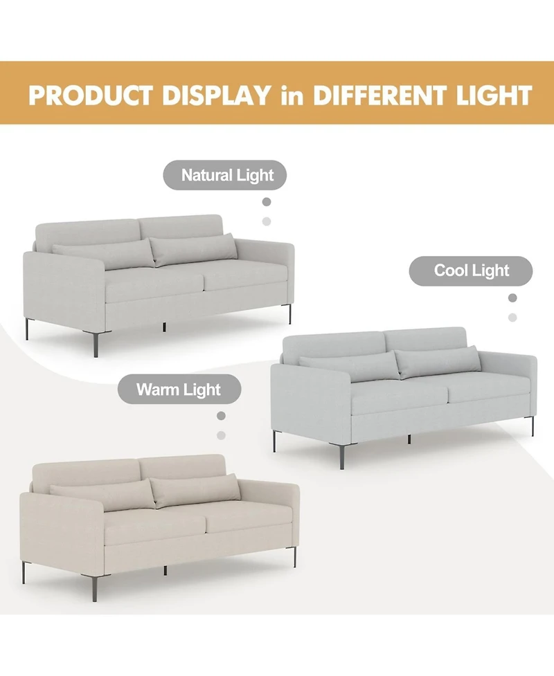 gaomon Loveseat Couches Set of 2 for Living Room, 80 in Modern Couch with Deep Seats, Comfortable Love Seat Sofa with Sturdy Frame