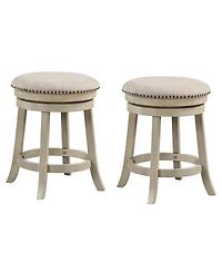 Slickblue 360° Swivel Bar Chairs Set of 2 with Wood Frame