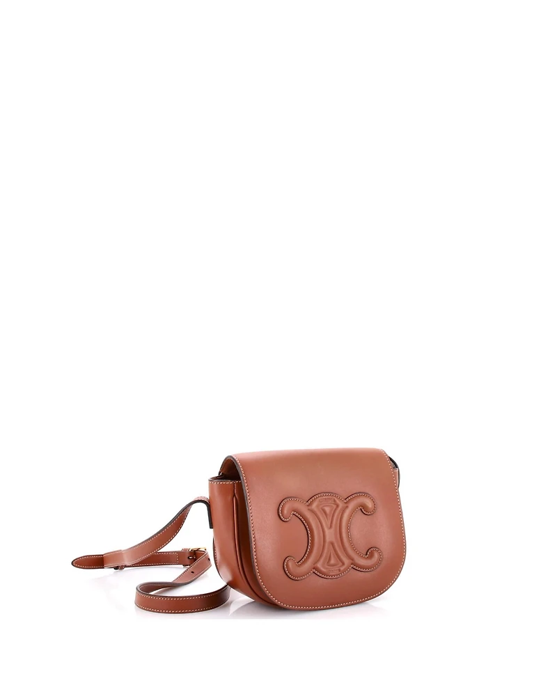 Pre-Owned Celine Cuir Triomphe Folco Bag Leather