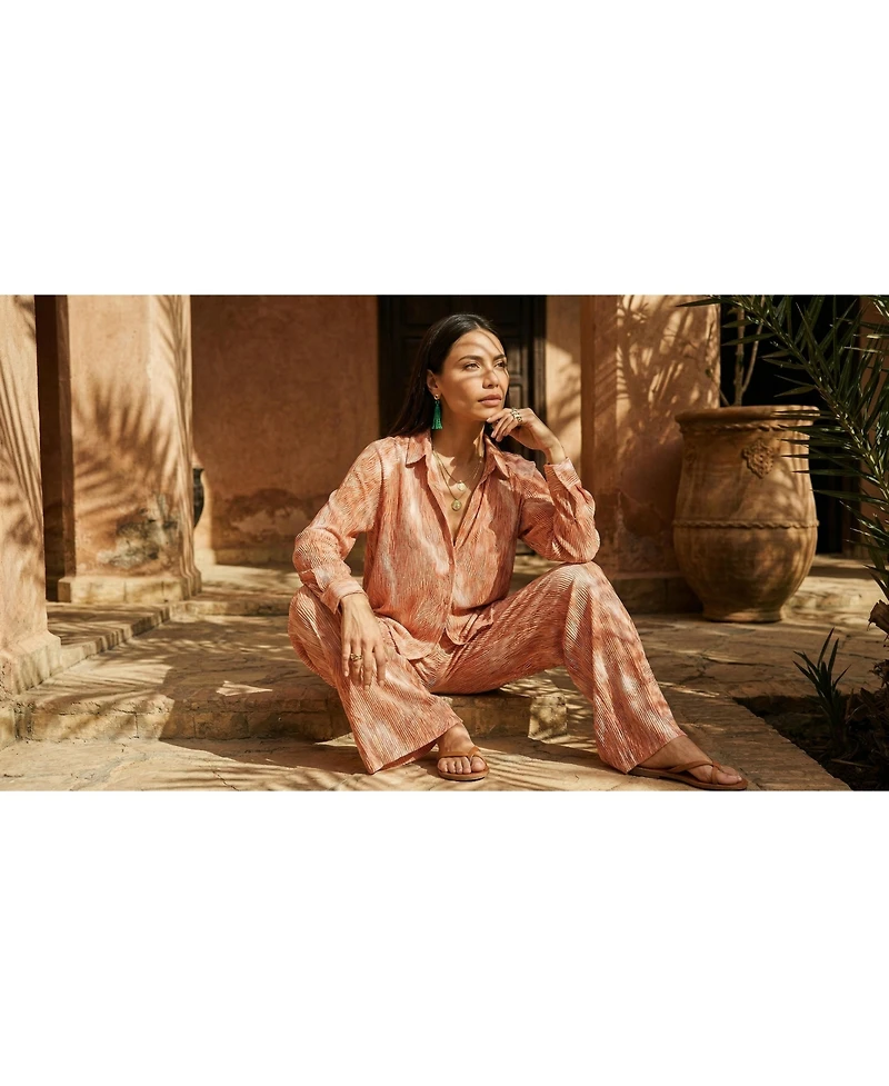 Raffya Women's Ginger High Waist Tiger Print Trouser