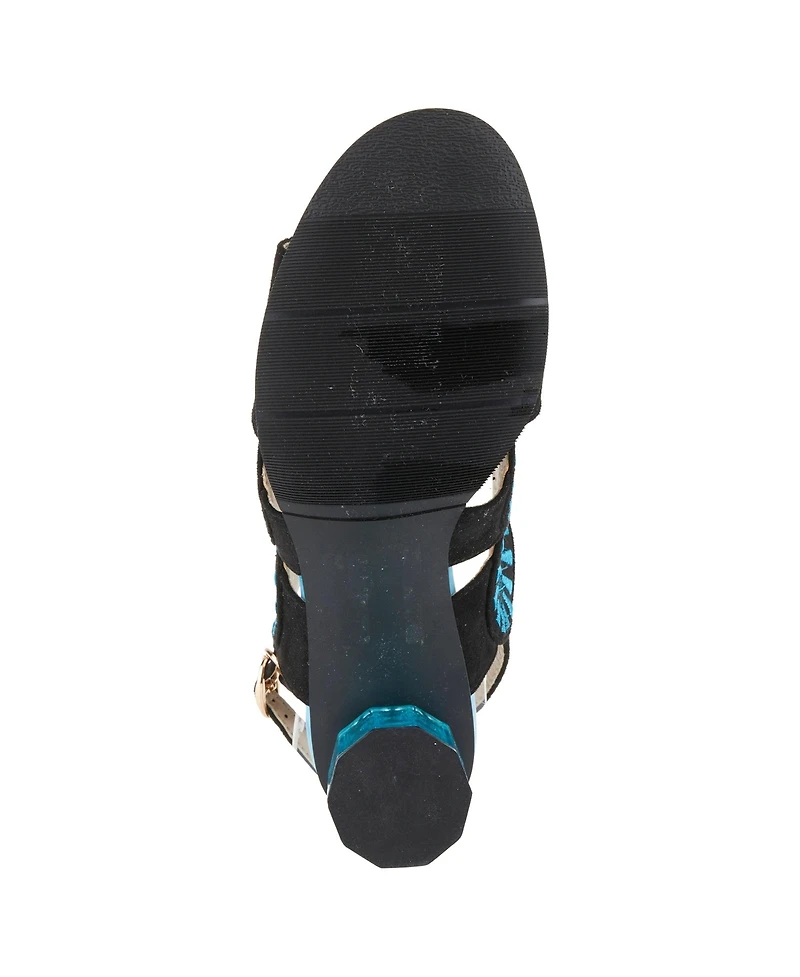 Azura Embroidery Women's Pump with Adjustable Ankle Strap