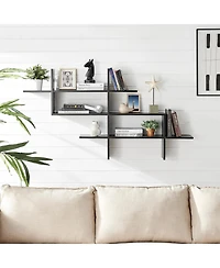 Danya B Three Tier Asymmetrical Wall Shelf