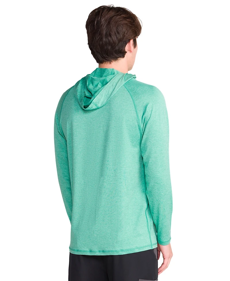 Spyder Men's Hooded Raglan Long-Sleeve Upf 50+ Rashguard