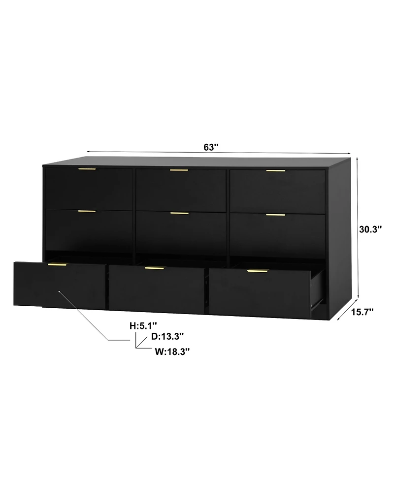 flynama Slim 5 Drawer Dresser Wood for Bedroom Living Room Small Space Storage